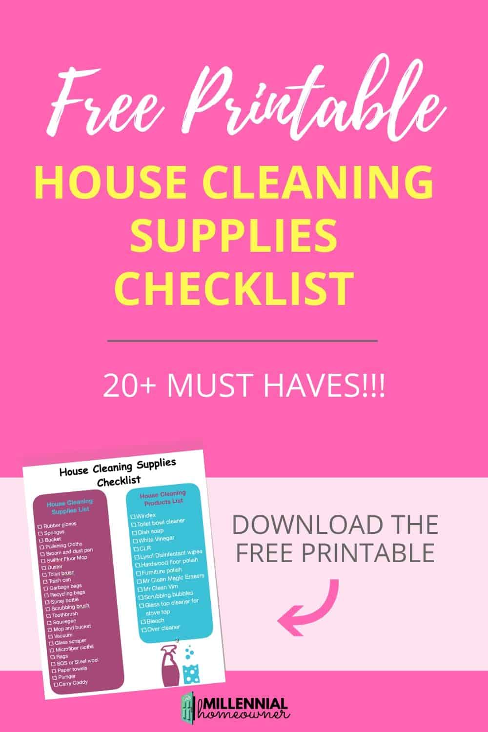 The House Cleaning Supplies Checklist (You Must Have These