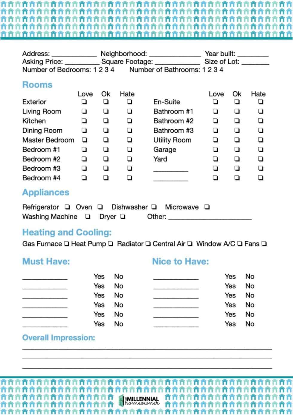 House Hunting Checklist for Buying a House (Free Printable PDF) March 2026
