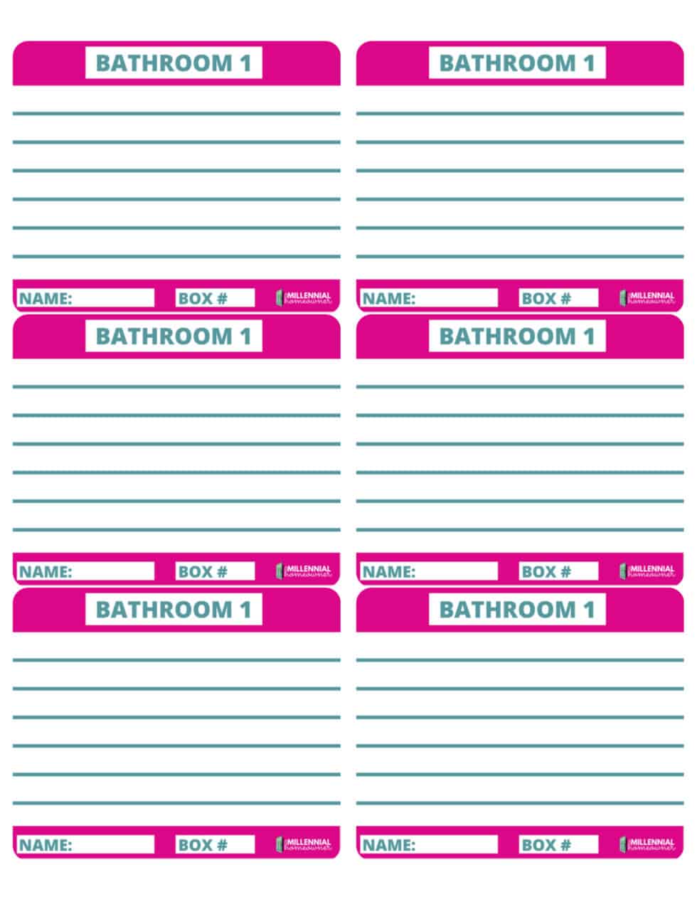 Free Printable Moving Labels: Color Coded Moving Box Labels (March 2024)