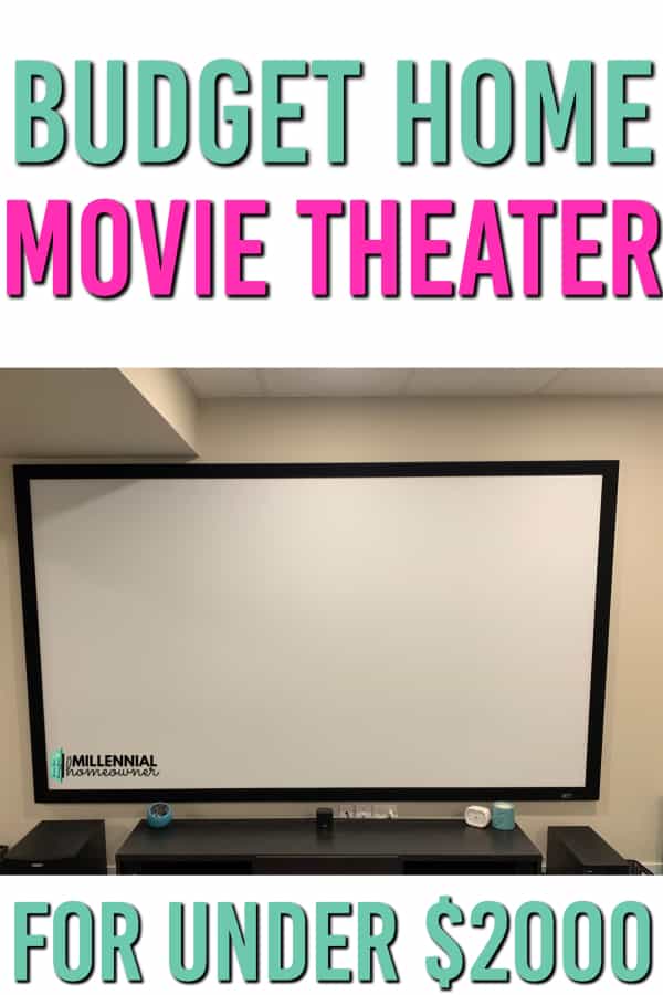home movie theater on a budget Millennial Homeowner