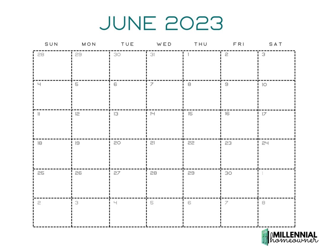 Free June Calendar Printable 2023 – Homebuyer Weekly