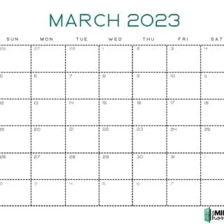 Free March Calendar Printable