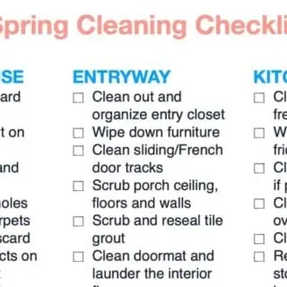 spring cleaning checklist